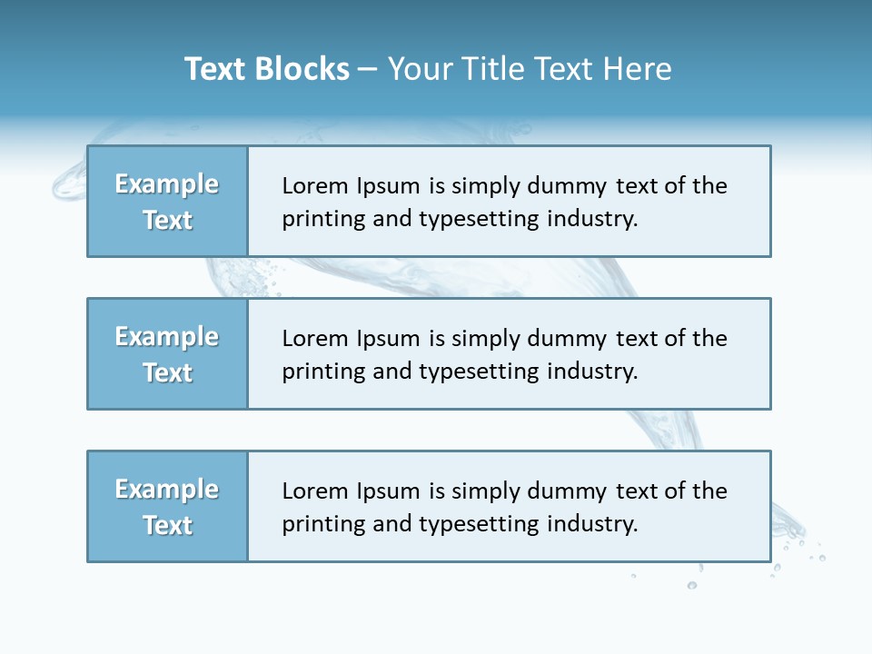 Liquid Transparent Water PowerPoint Template