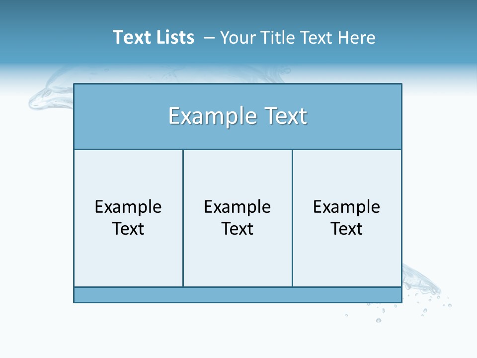 Liquid Transparent Water PowerPoint Template