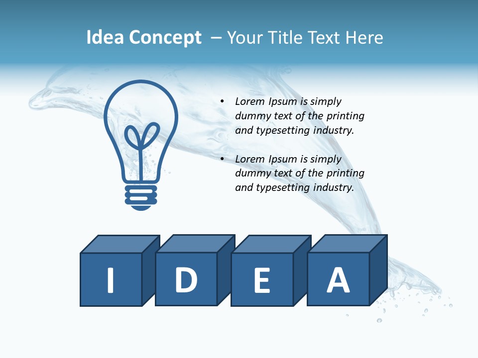 Liquid Transparent Water PowerPoint Template