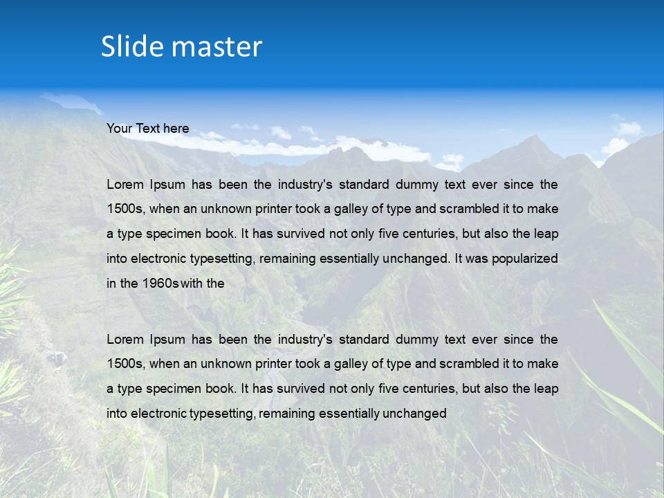 Collapse Landscape Sky PowerPoint Template