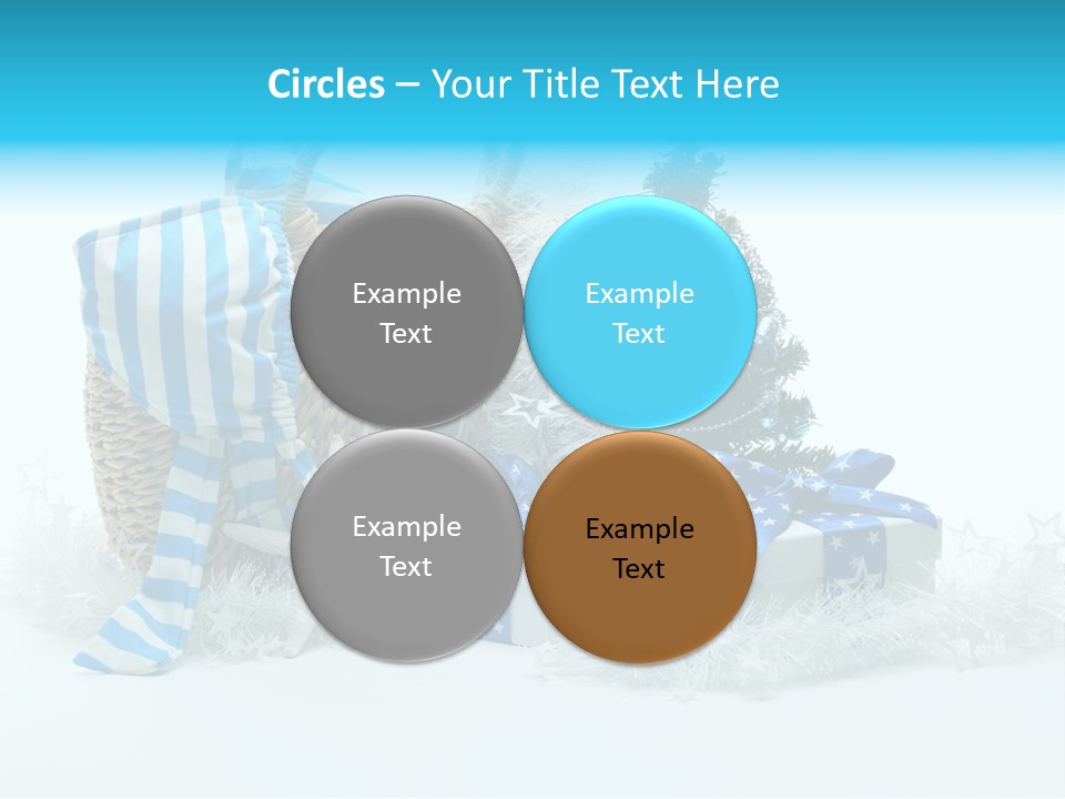 Holiday Decoration Blue PowerPoint Template