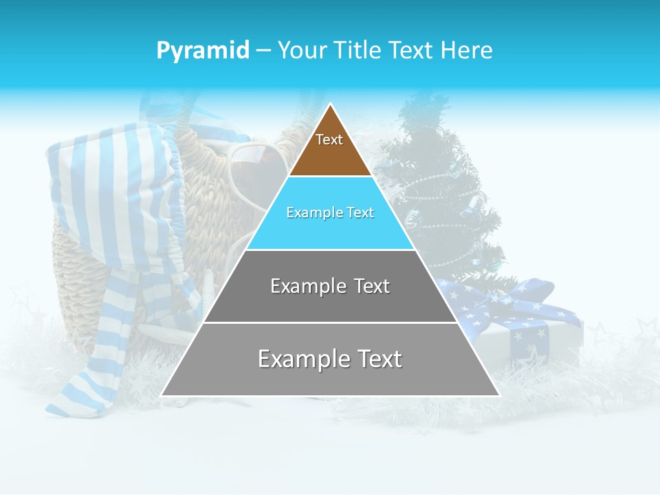 Holiday Decoration Blue PowerPoint Template