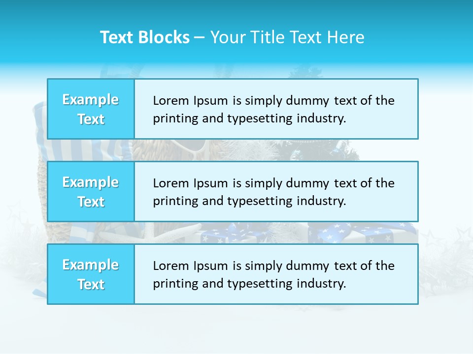 Holiday Decoration Blue PowerPoint Template