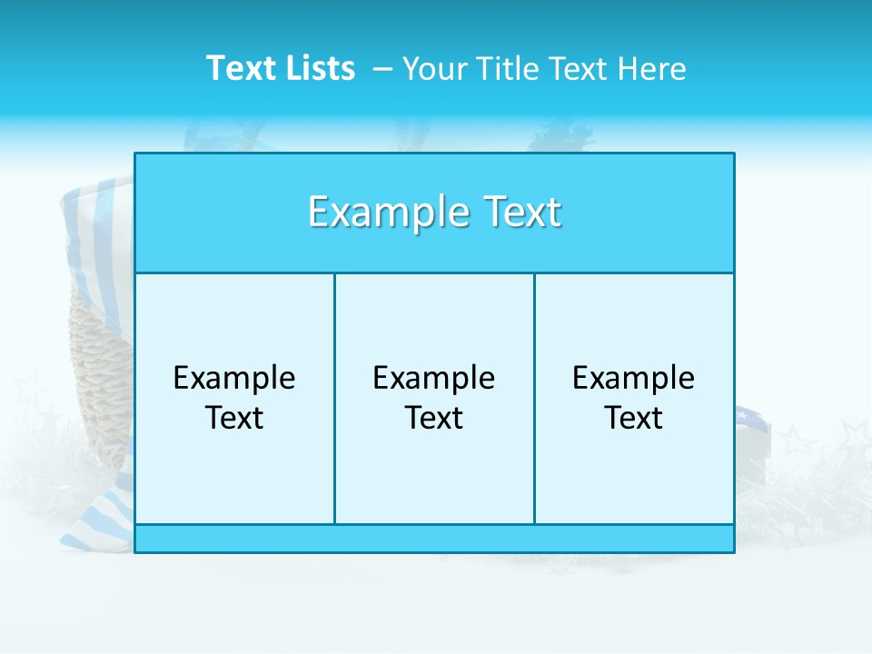 Holiday Decoration Blue PowerPoint Template