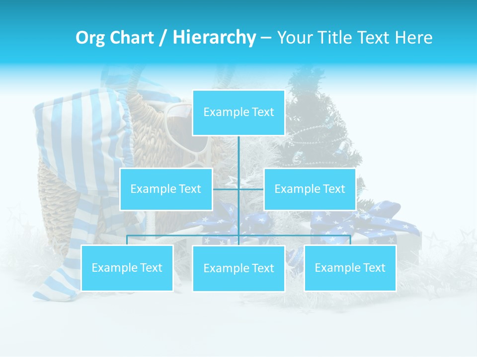 Holiday Decoration Blue PowerPoint Template