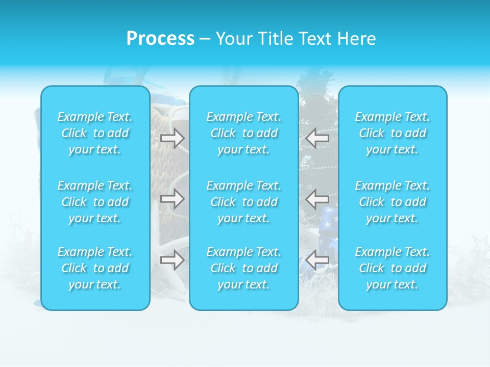 Holiday Decoration Blue PowerPoint Template