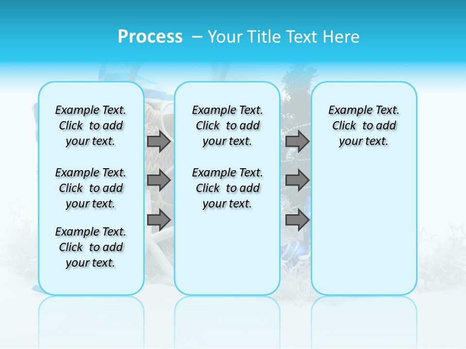 Holiday Decoration Blue PowerPoint Template