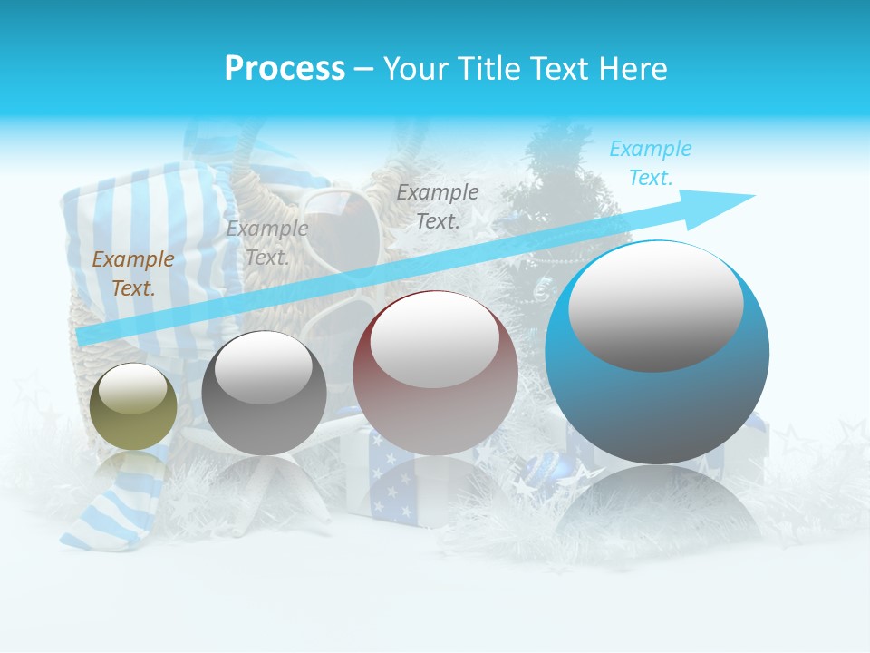 Holiday Decoration Blue PowerPoint Template