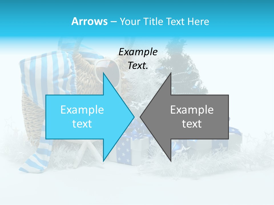 Holiday Decoration Blue PowerPoint Template