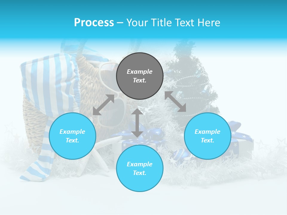 Holiday Decoration Blue PowerPoint Template
