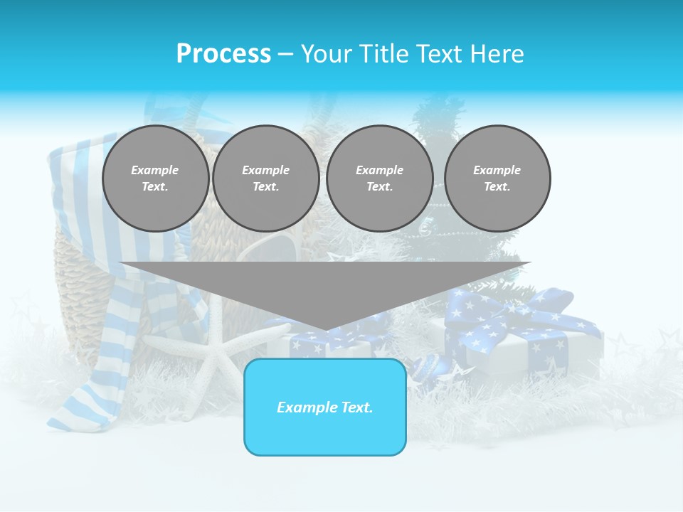 Holiday Decoration Blue PowerPoint Template
