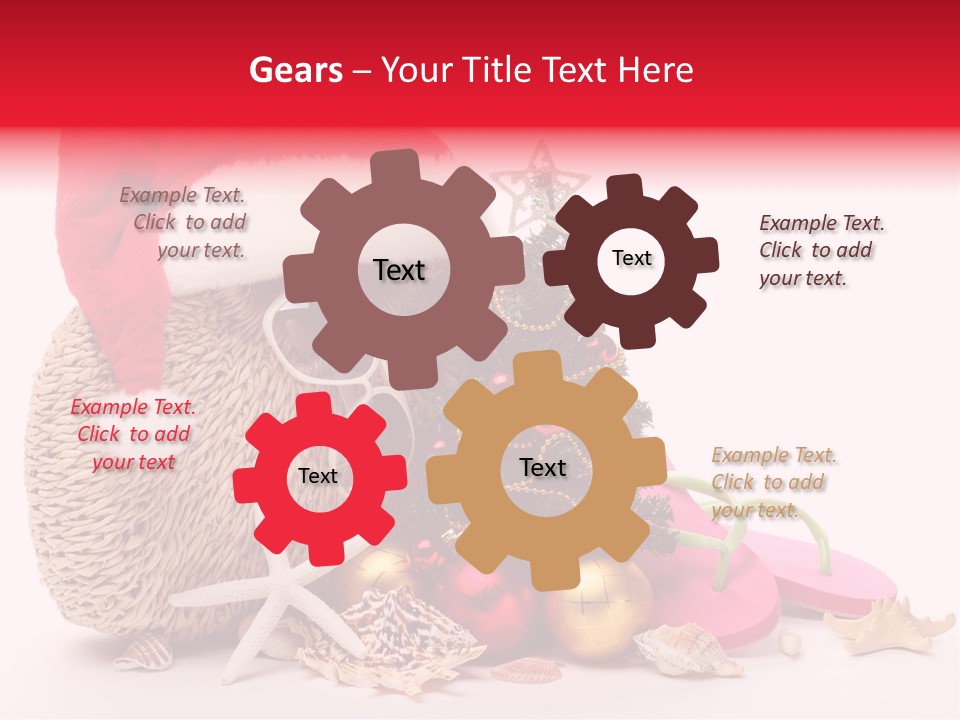 Glass Seashell Leisure PowerPoint Template