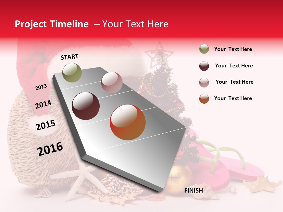 Glass Seashell Leisure PowerPoint Template