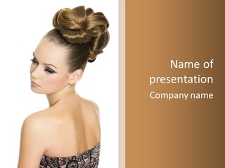 Portrait Creative Hair PowerPoint Template