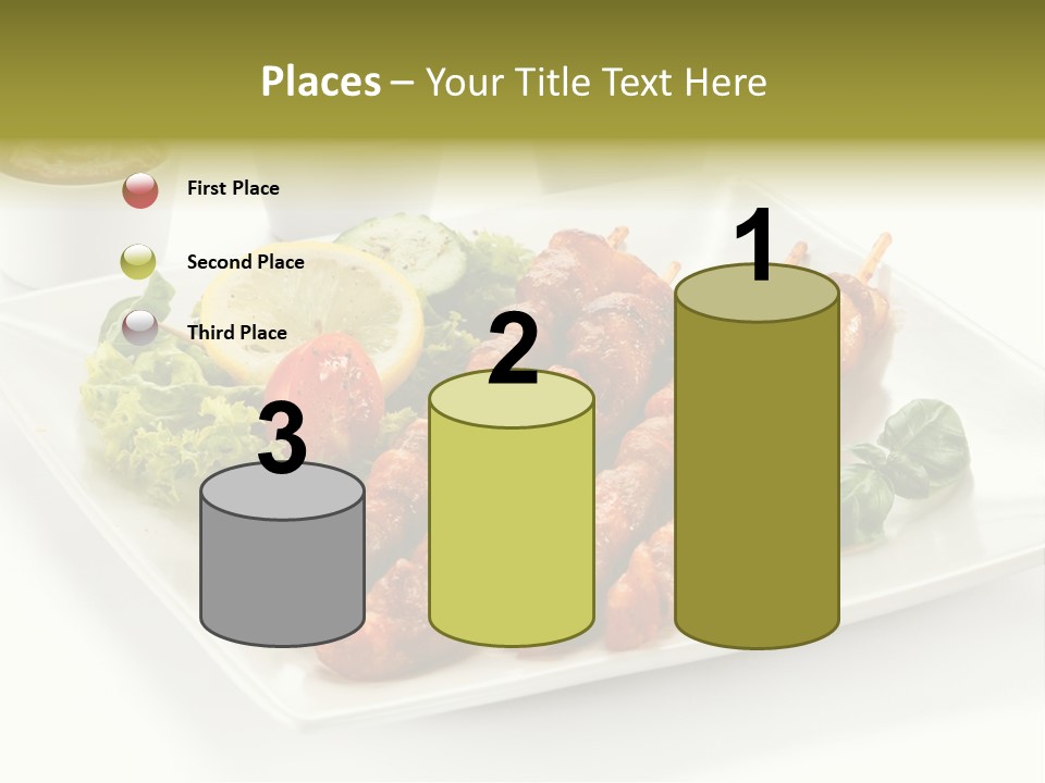 White Meat Chicken Vegetable PowerPoint Template