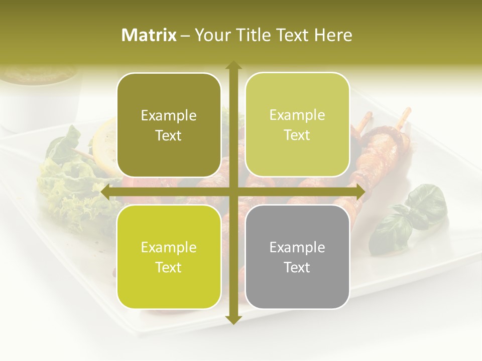 White Meat Chicken Vegetable PowerPoint Template
