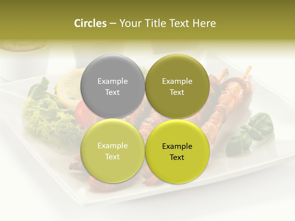 White Meat Chicken Vegetable PowerPoint Template