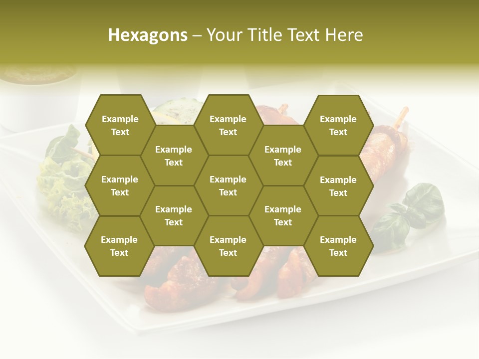 White Meat Chicken Vegetable PowerPoint Template