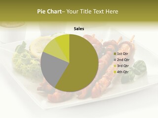 White Meat Chicken Vegetable PowerPoint Template