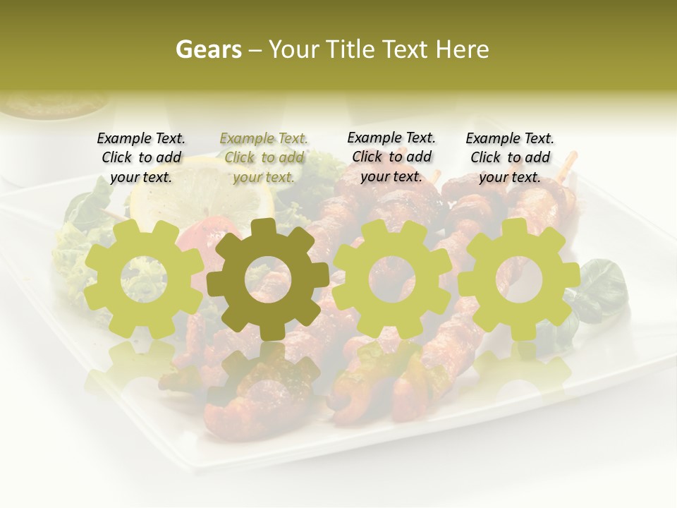 White Meat Chicken Vegetable PowerPoint Template