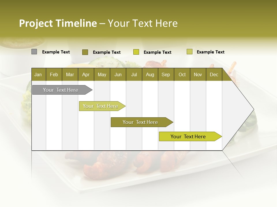 White Meat Chicken Vegetable PowerPoint Template