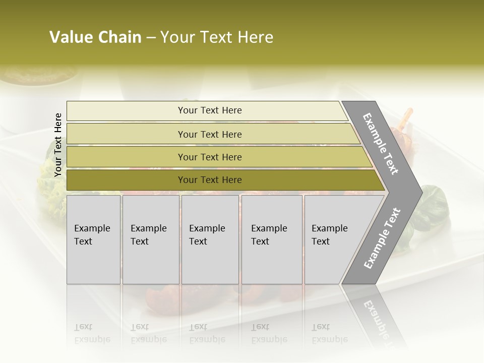 White Meat Chicken Vegetable PowerPoint Template