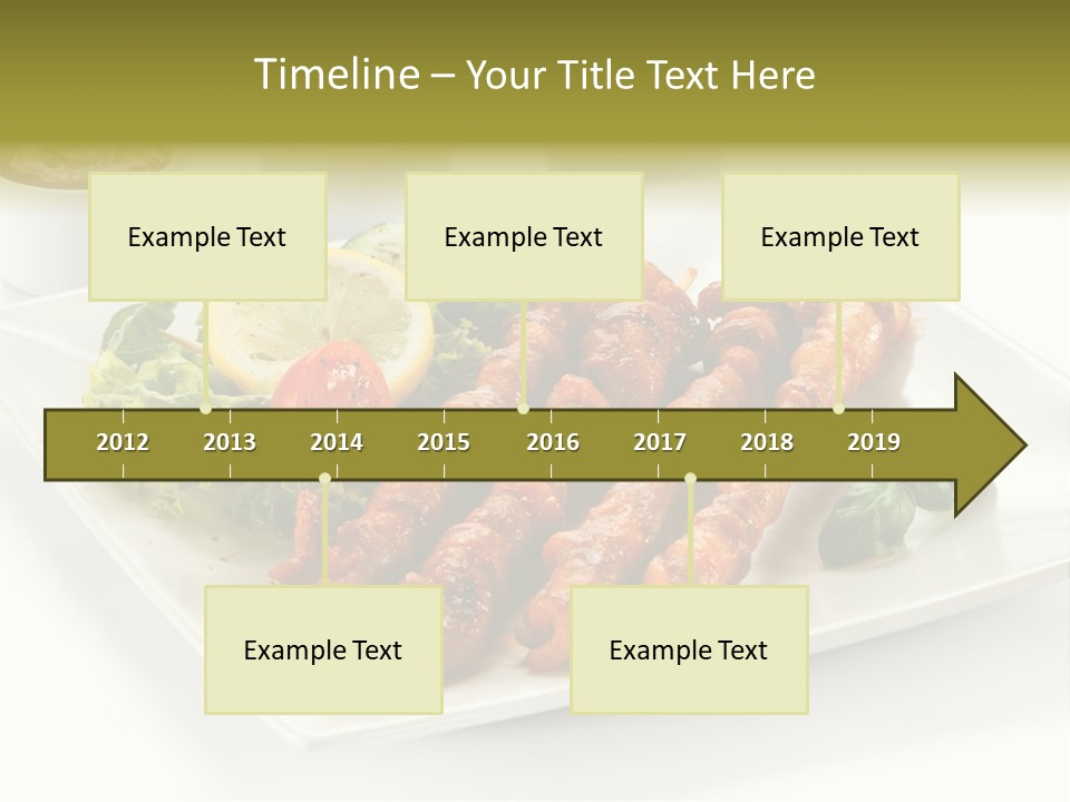 White Meat Chicken Vegetable PowerPoint Template