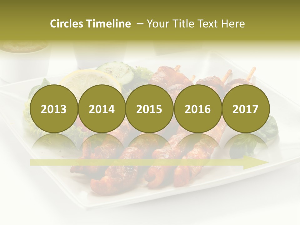 White Meat Chicken Vegetable PowerPoint Template