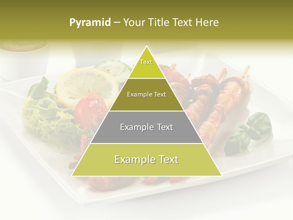 White Meat Chicken Vegetable PowerPoint Template