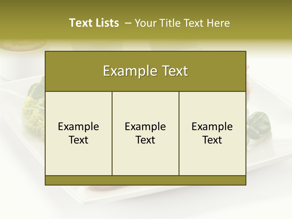 White Meat Chicken Vegetable PowerPoint Template