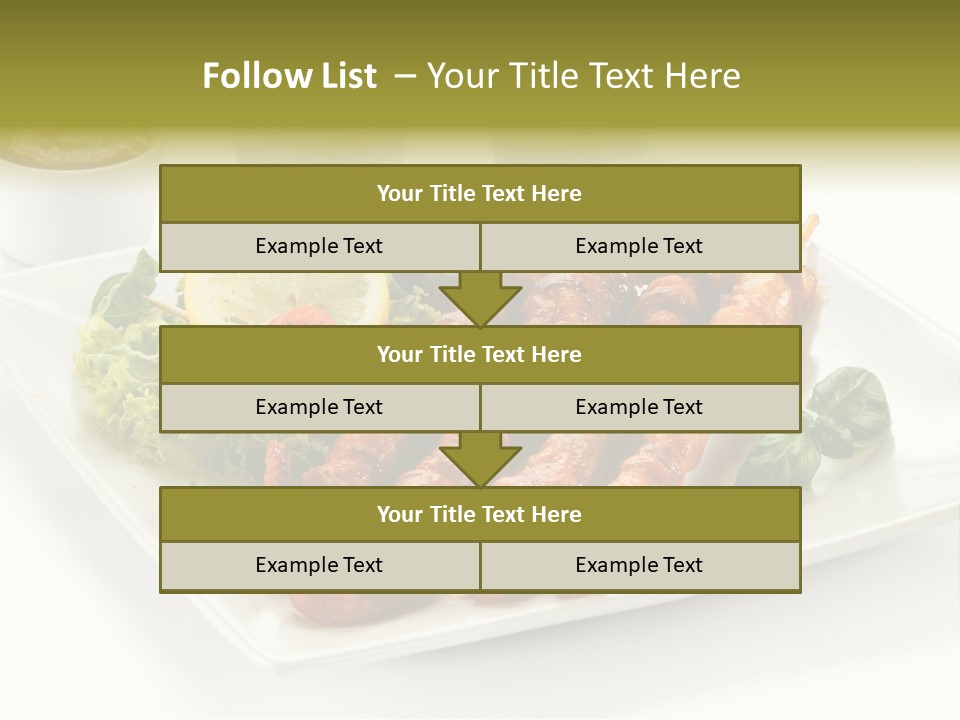 White Meat Chicken Vegetable PowerPoint Template