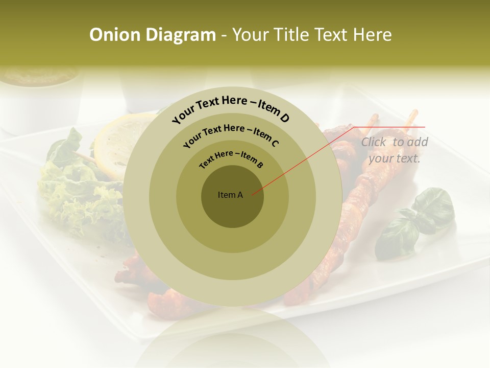 White Meat Chicken Vegetable PowerPoint Template