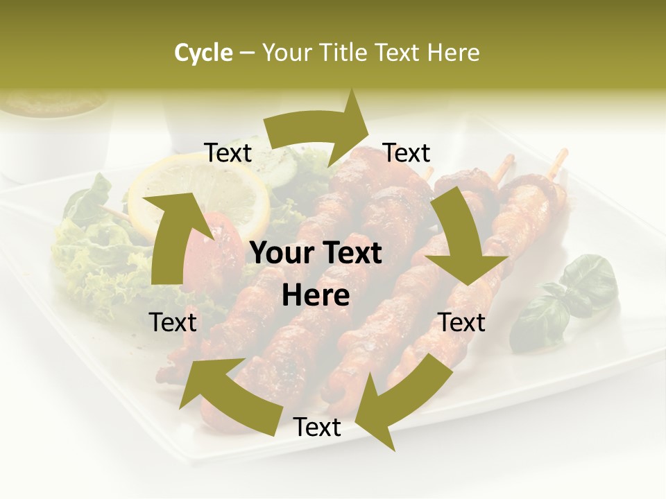 White Meat Chicken Vegetable PowerPoint Template