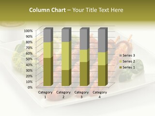 White Meat Chicken Vegetable PowerPoint Template