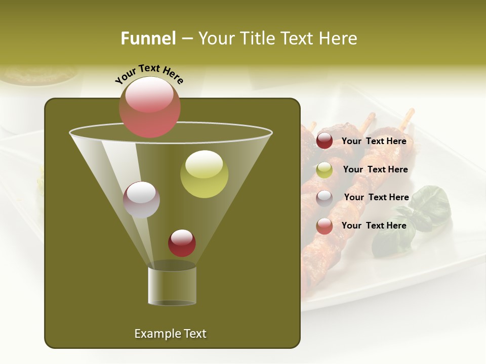 White Meat Chicken Vegetable PowerPoint Template