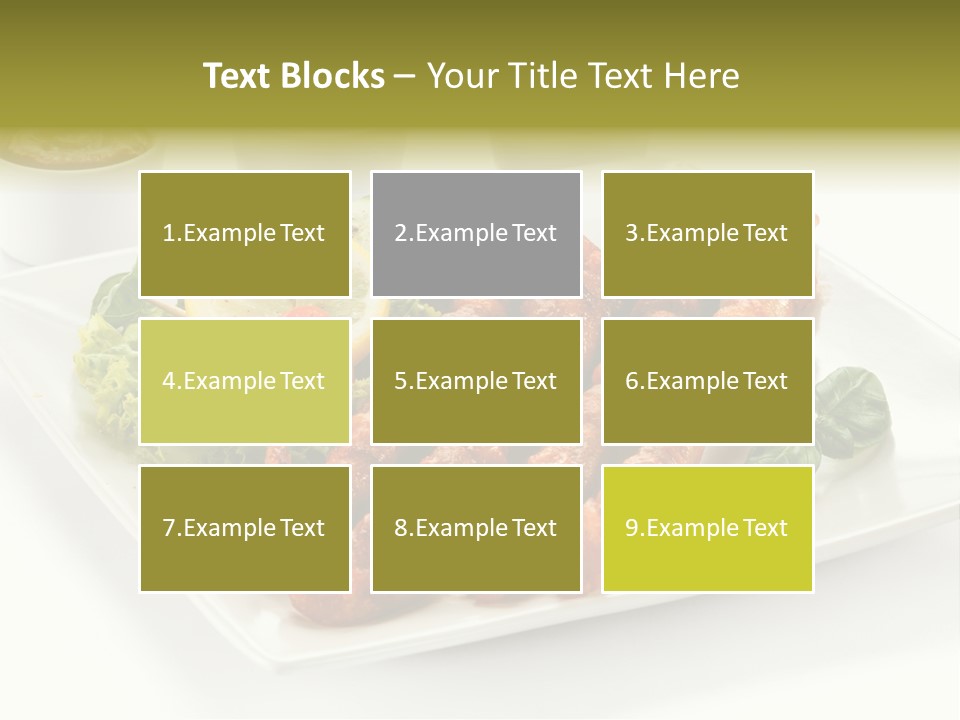 White Meat Chicken Vegetable PowerPoint Template