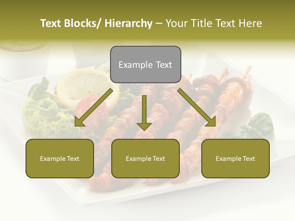 White Meat Chicken Vegetable PowerPoint Template