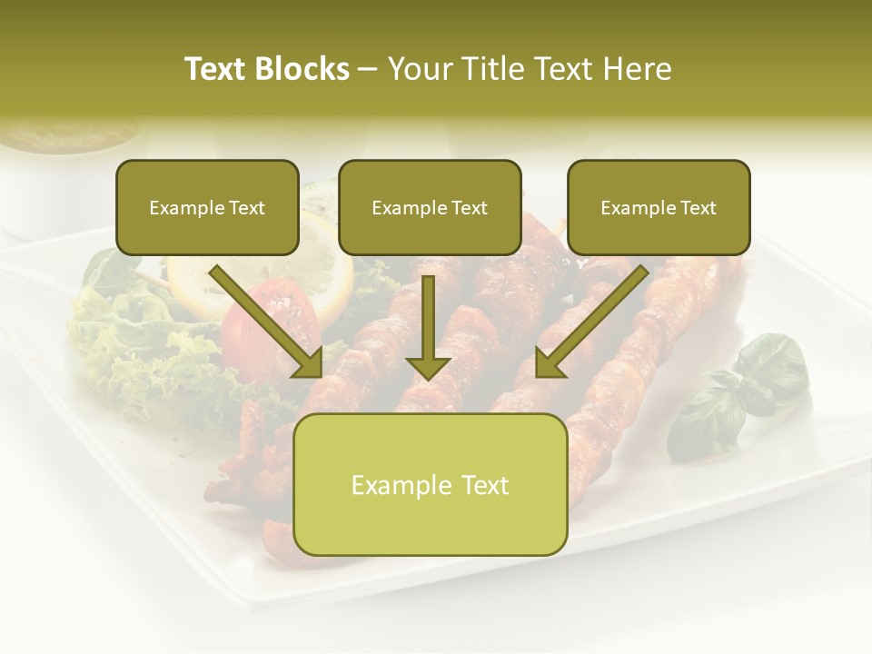 White Meat Chicken Vegetable PowerPoint Template