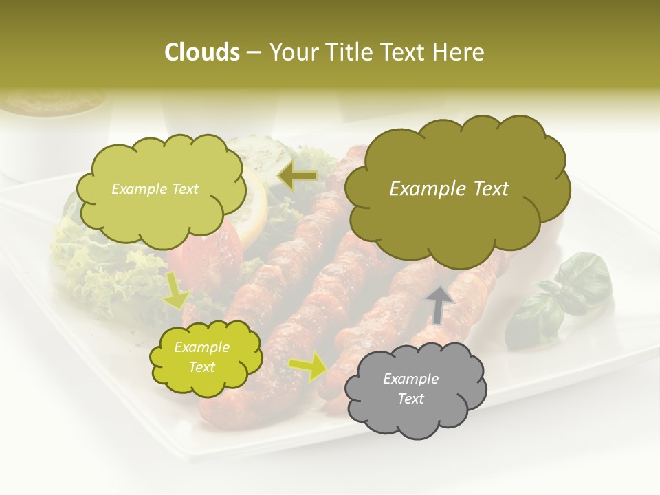 White Meat Chicken Vegetable PowerPoint Template