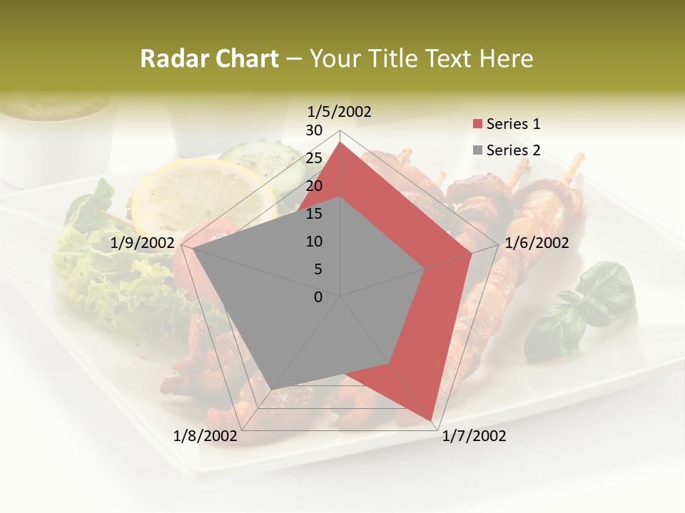 White Meat Chicken Vegetable PowerPoint Template
