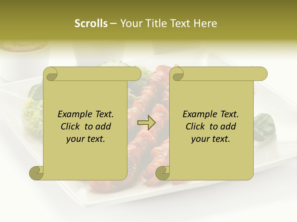 White Meat Chicken Vegetable PowerPoint Template