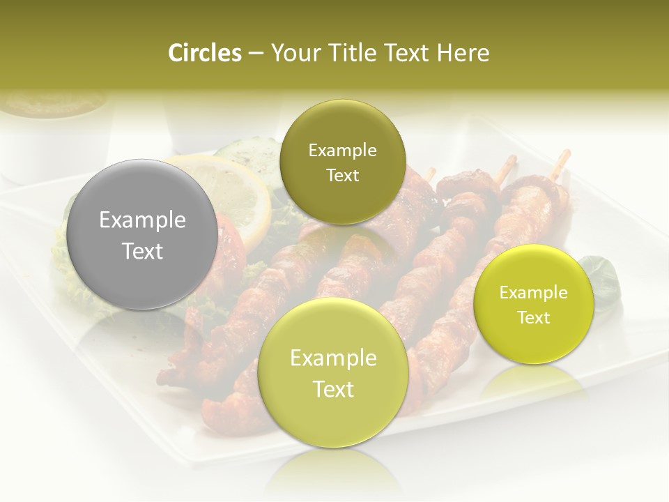 White Meat Chicken Vegetable PowerPoint Template