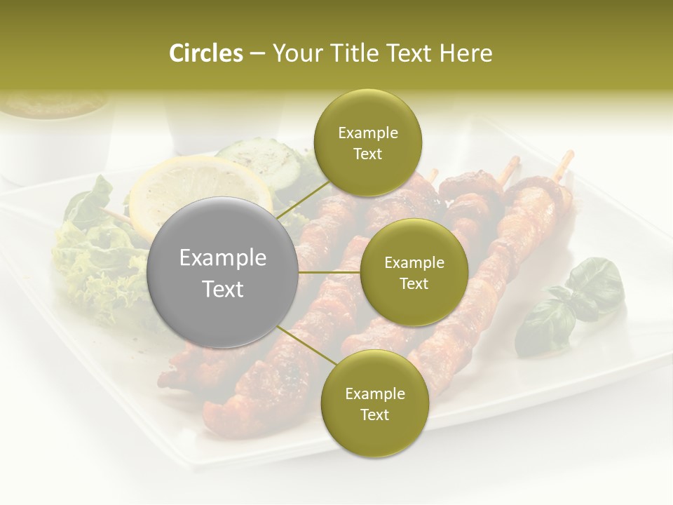 White Meat Chicken Vegetable PowerPoint Template