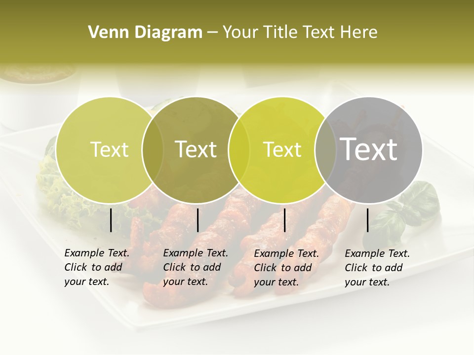 White Meat Chicken Vegetable PowerPoint Template