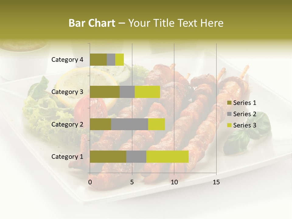 White Meat Chicken Vegetable PowerPoint Template