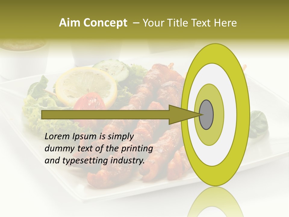 White Meat Chicken Vegetable PowerPoint Template