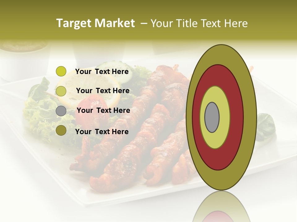 White Meat Chicken Vegetable PowerPoint Template