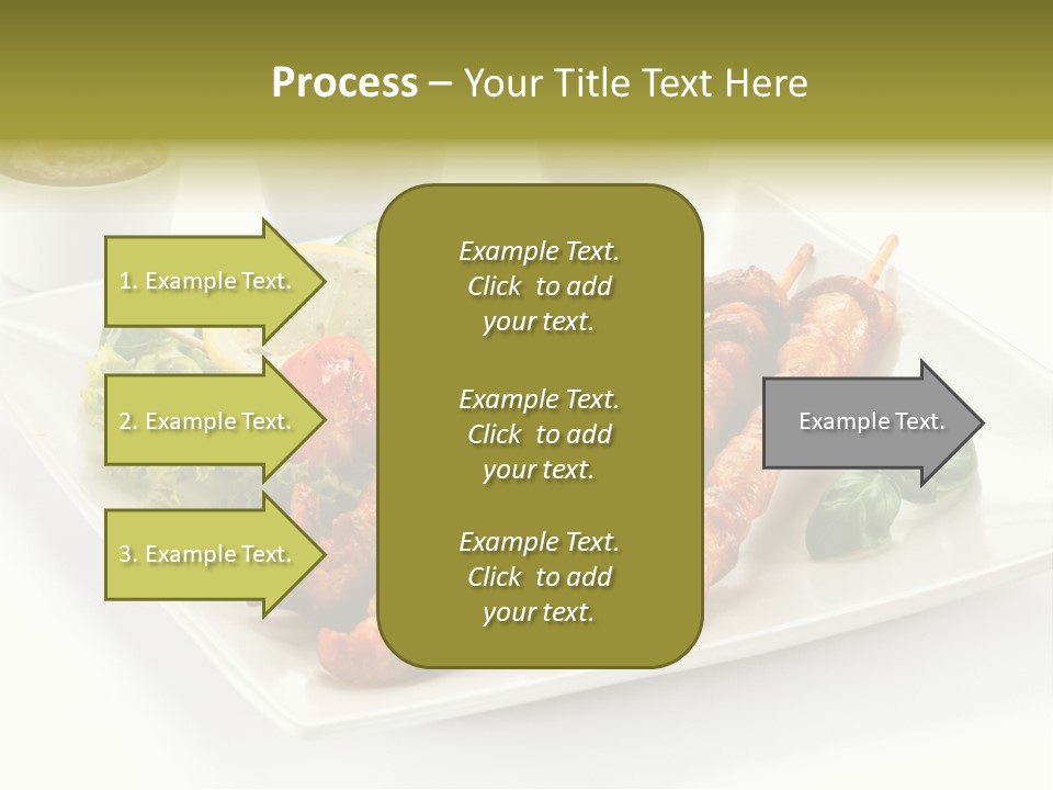 White Meat Chicken Vegetable PowerPoint Template