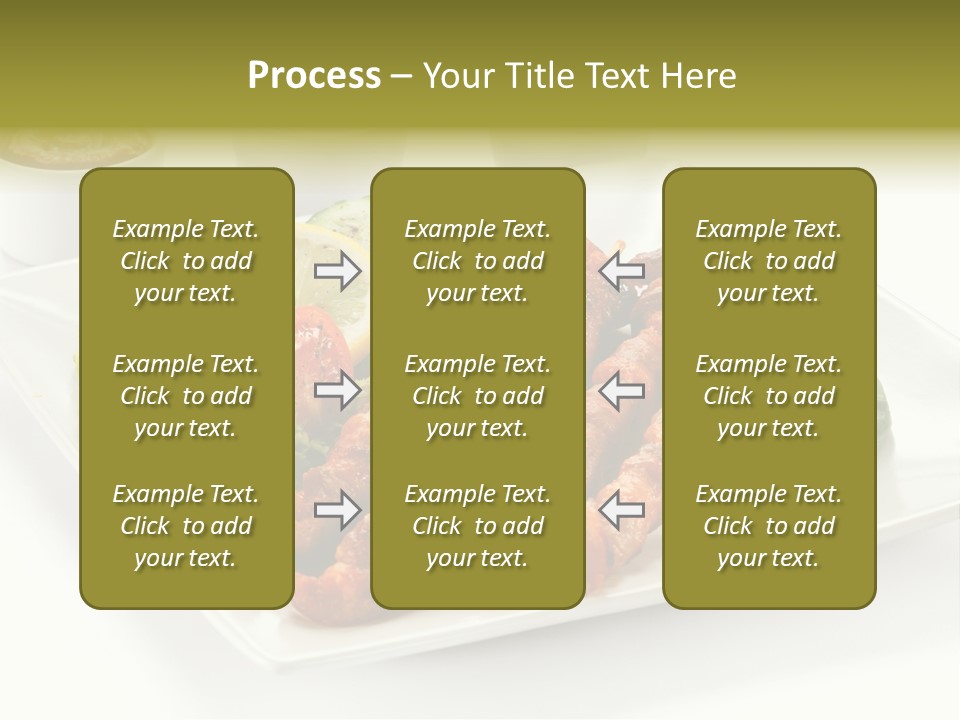 White Meat Chicken Vegetable PowerPoint Template
