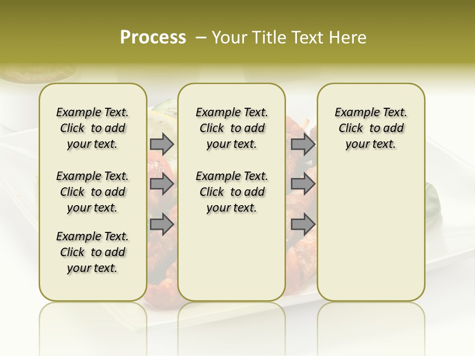 White Meat Chicken Vegetable PowerPoint Template